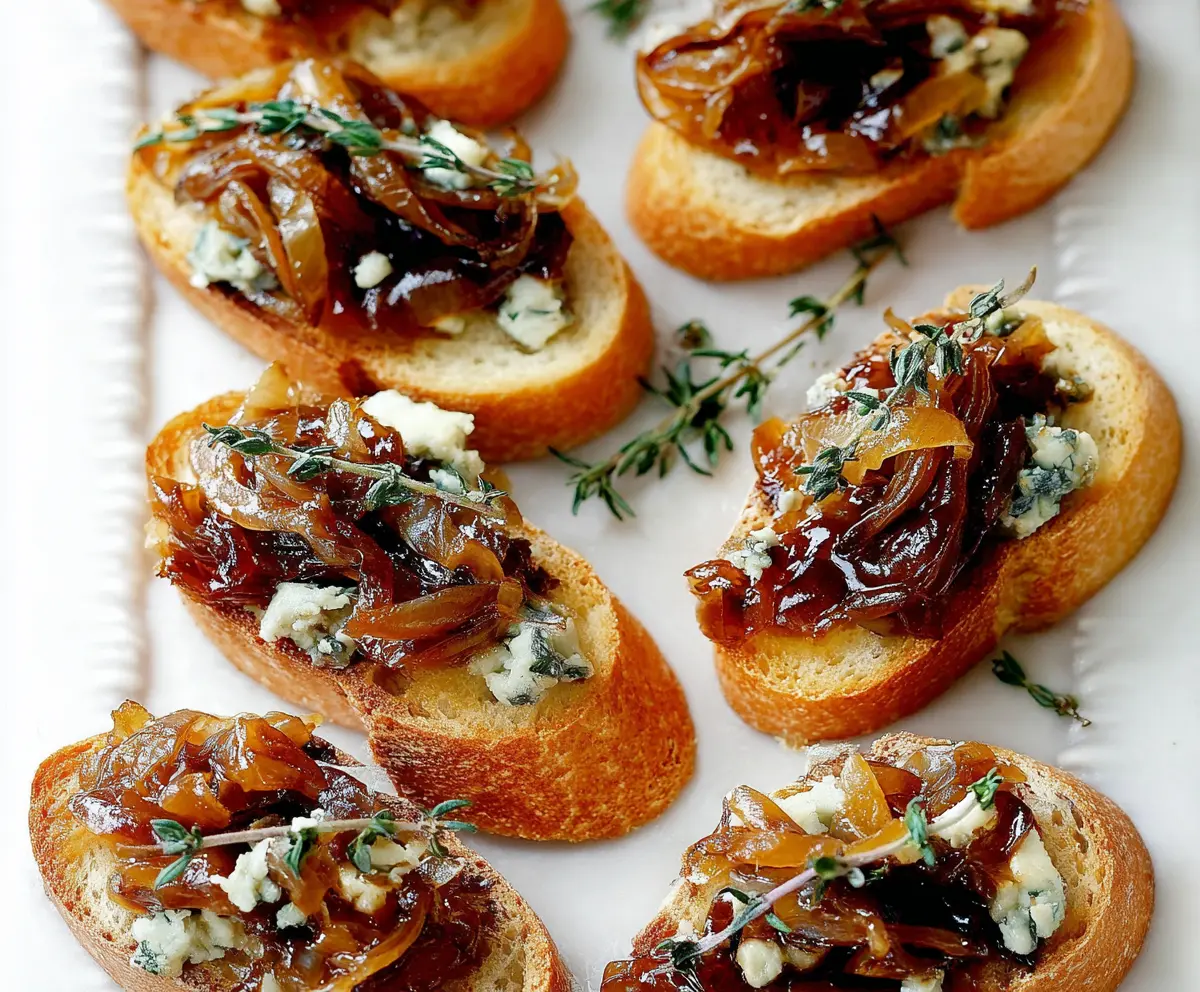 Caramelized Onion Crostini 