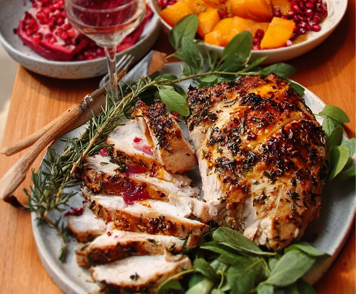 Herb-Roasted Turkey Breast for Christmas Dinner