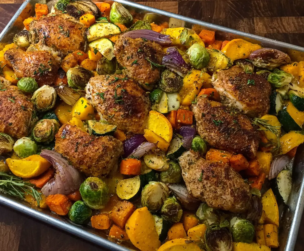 Autumn Rainbow Sheet Pan Dinner