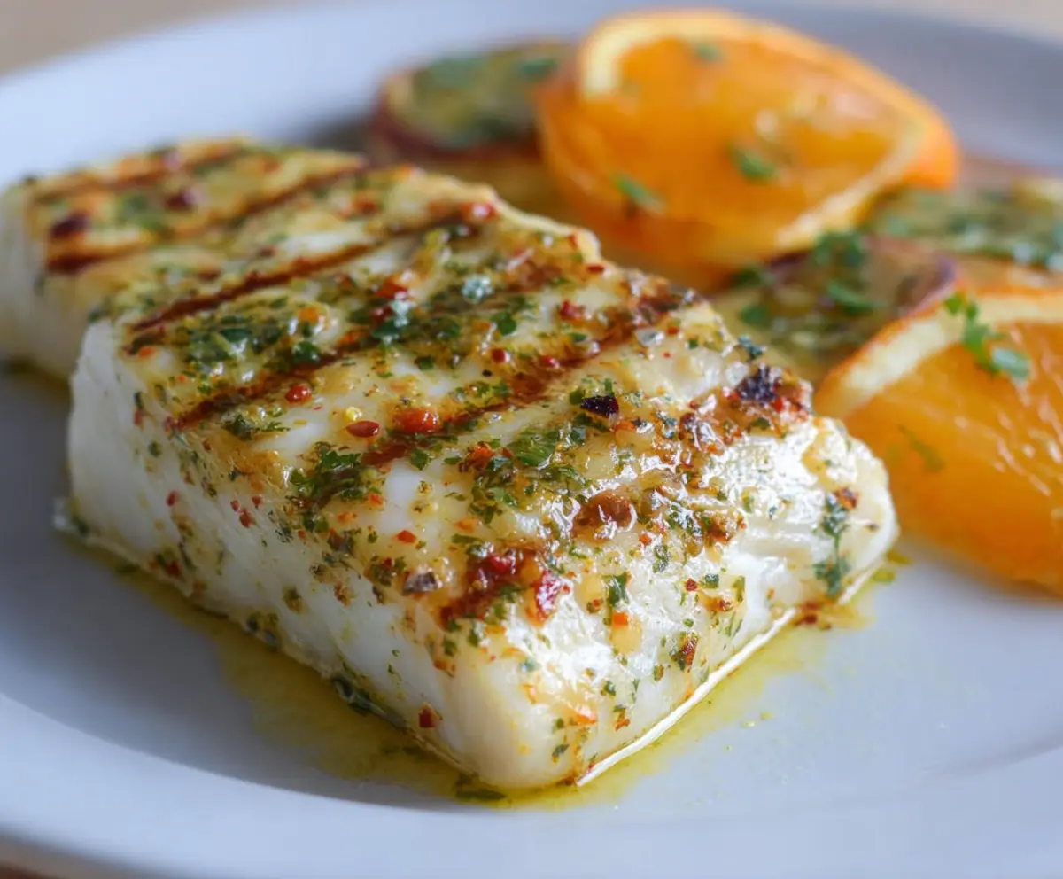 Orange Dijon Grilled Halibut