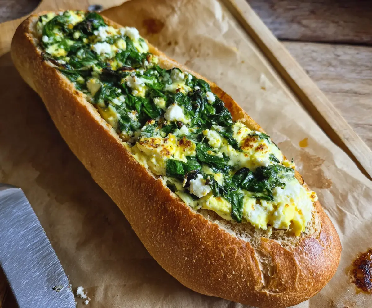 Spinach & Feta Breakfast Baguette