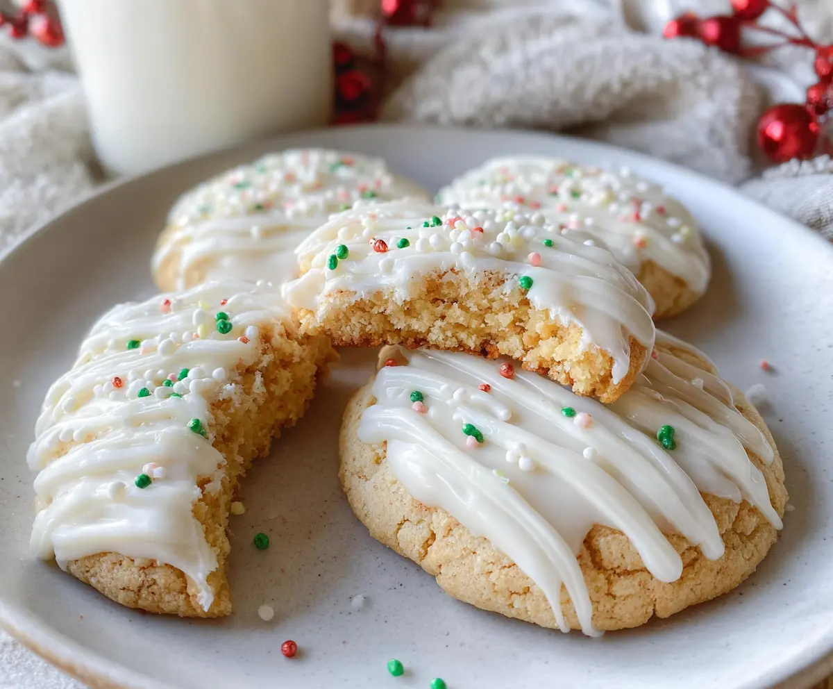 White Chocolate Covered Eggnog Cookies