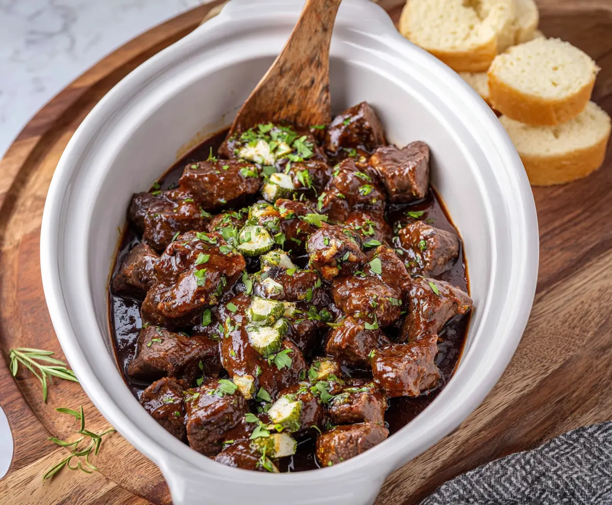 Crockpot Mississippi Steak Bites