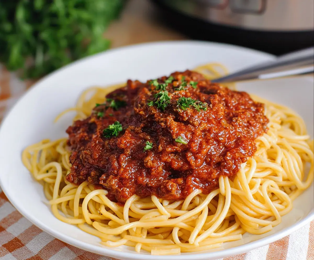 Crockpot Spaghetti Meat Sauce