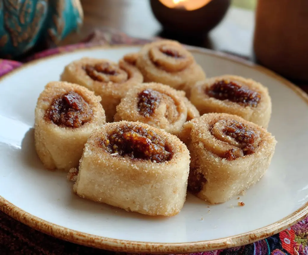 Delicious homemade cashew fig rolls with a golden-brown crust and a nutty, fruity filling
