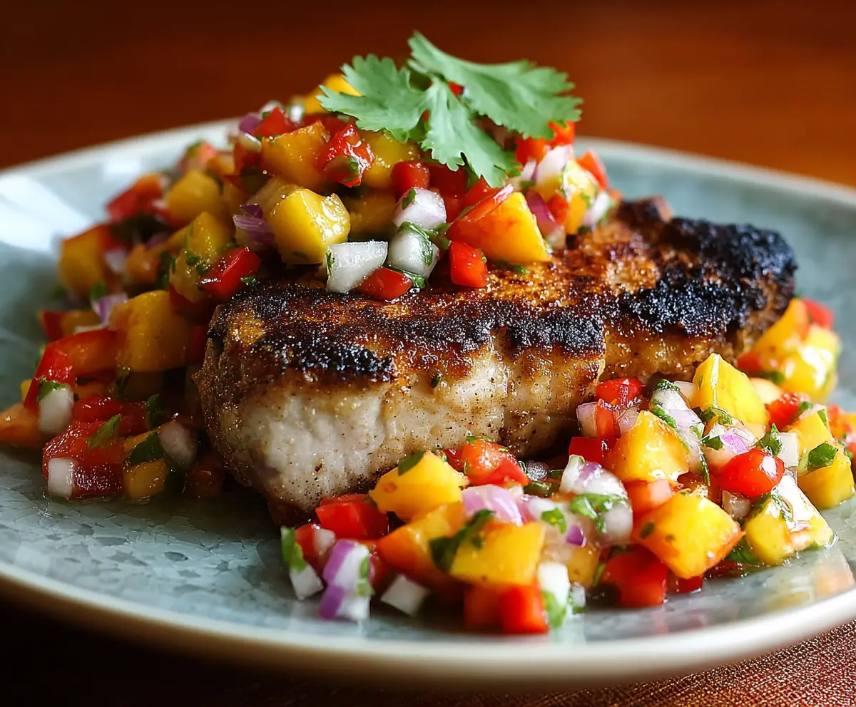 Grilled Pork Chops with Fresh Nectarine Salsa
