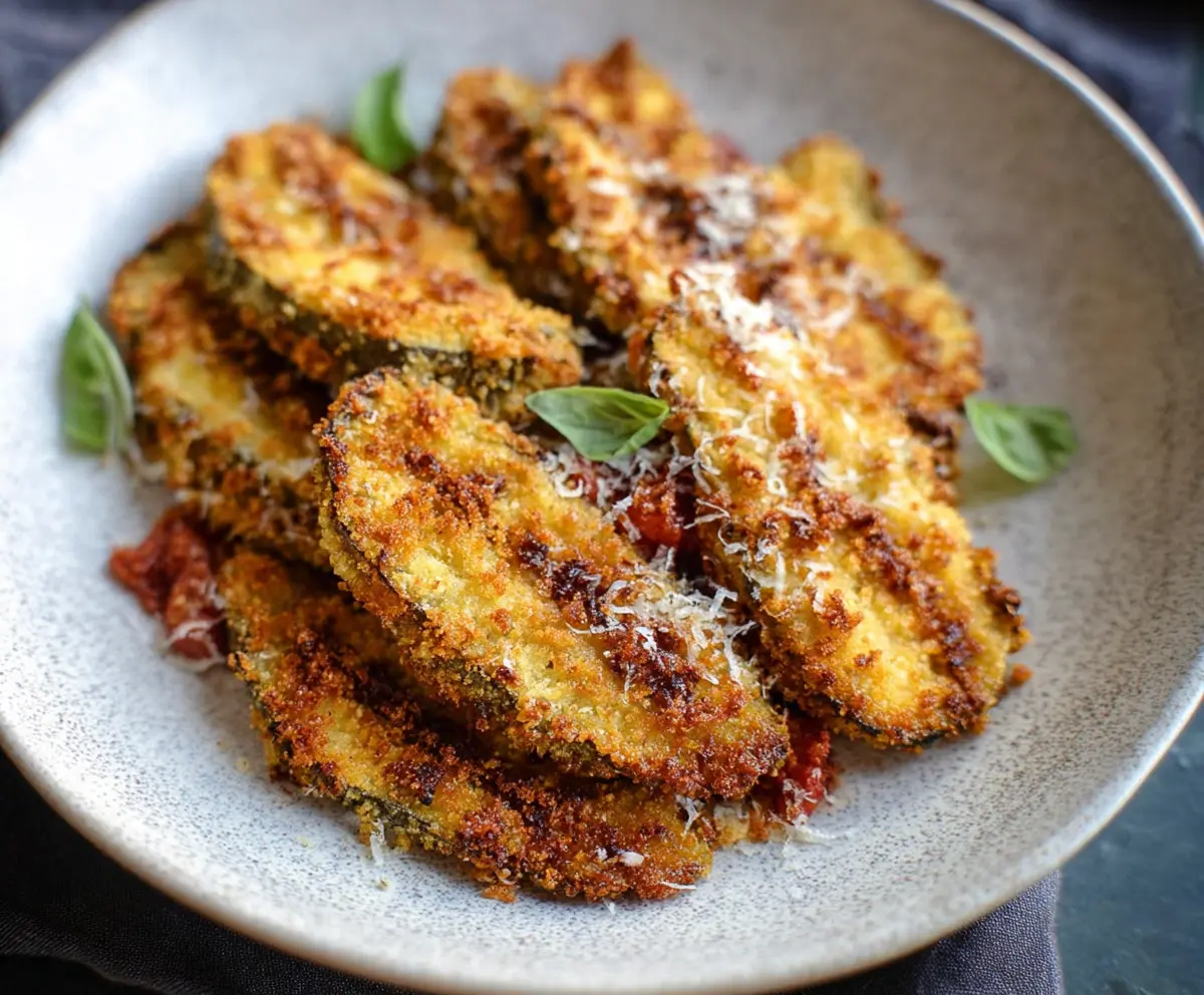 Low Carb Crispy Egglpant Parmesan