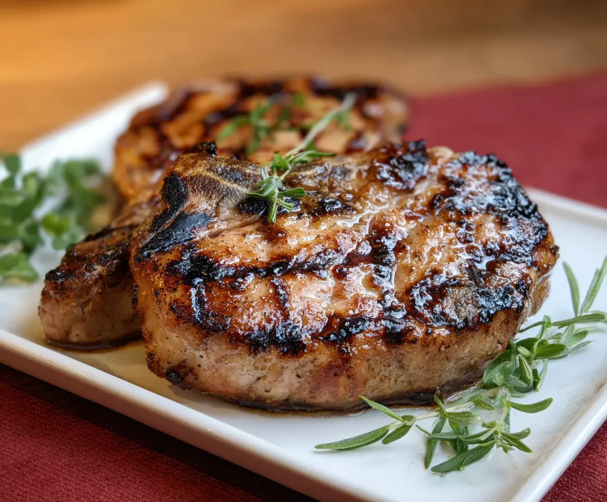 Succulent Grilled Hickory Pork Chops