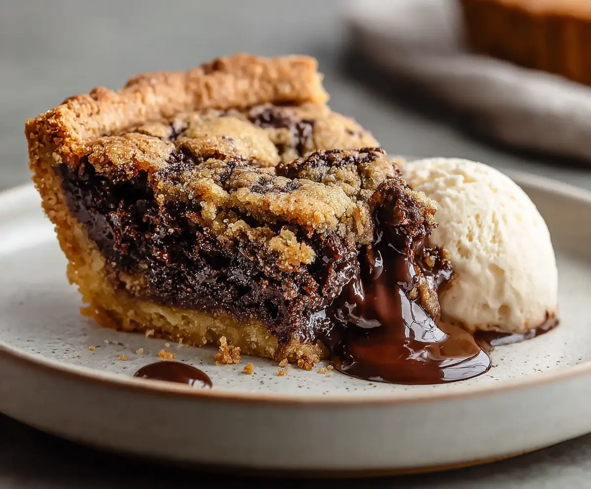Easy Chocolate Chip Cookie Pie