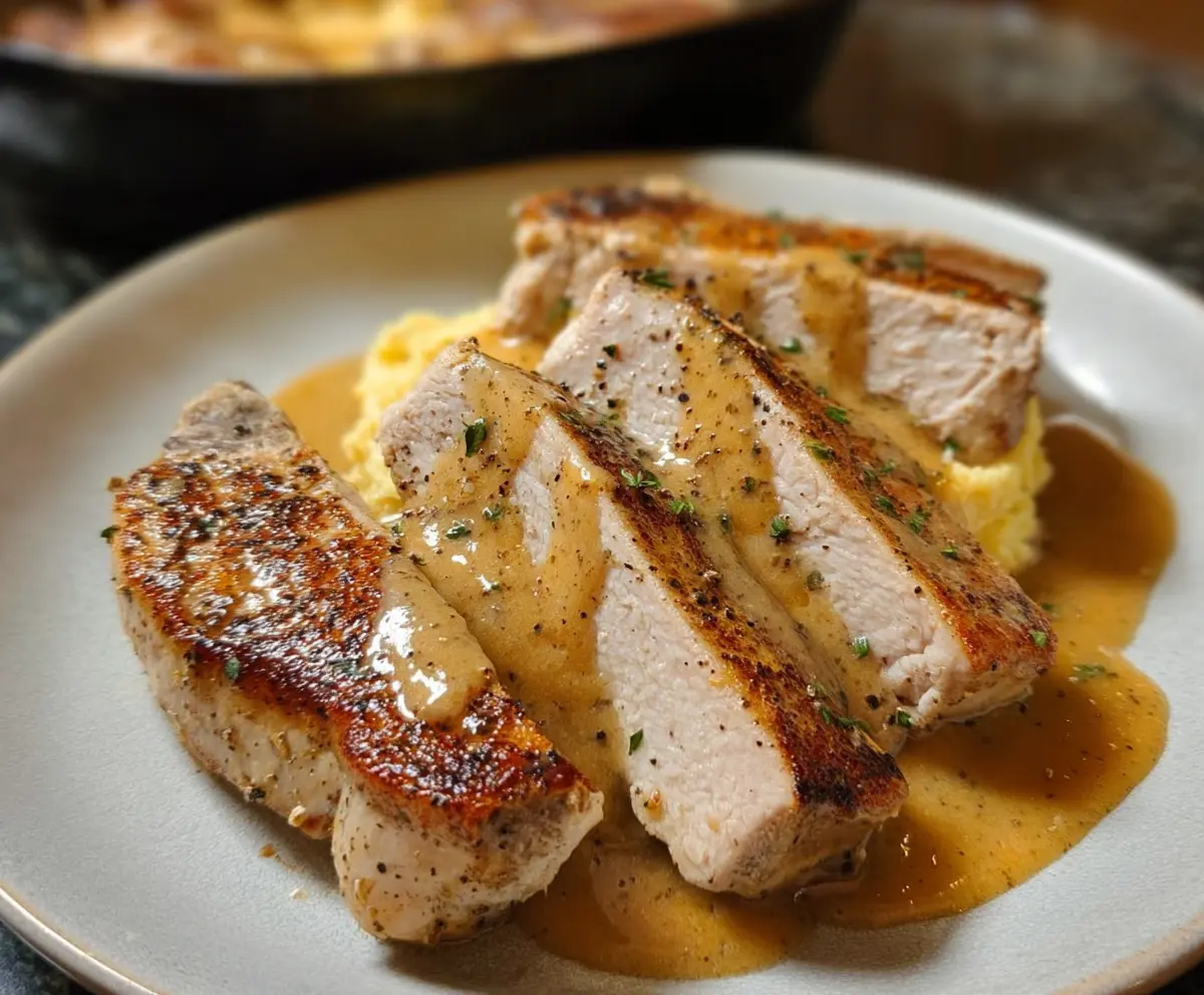 Skillet Pork Chops with Pan Gravy